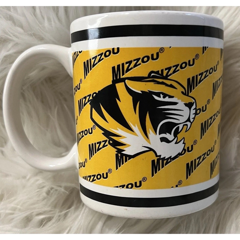 Yellow White Missouri Tigers Mizzou Official Coffee Mug NCAA 11 Ounces‎